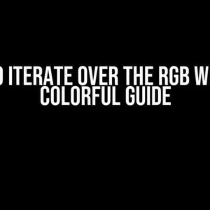 How to Iterate Over the RGB Wheel: A Colorful Guide