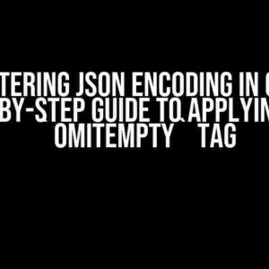 Mastering JSON Encoding in Go: A Step-by-Step Guide to Applying the `omitempty` Tag