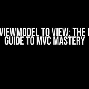 Passing ViewModel to View: The Ultimate Guide to MVC Mastery